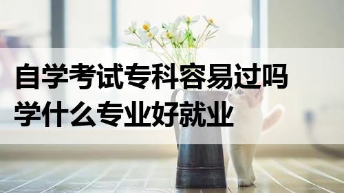自学考试专科容易过吗 学什么专业好就业