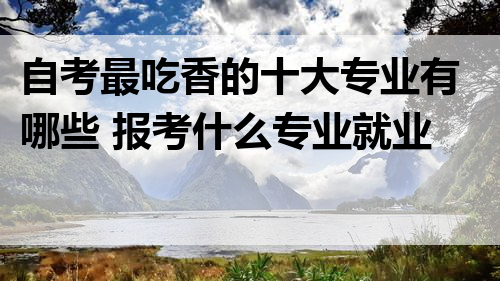 自考最吃香的十大专业有哪些 报考什么专业就业前景好