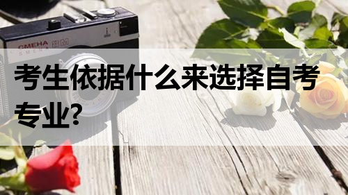 考生依据什么来选择自考专业?