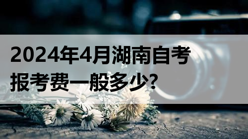 2024年4月湖南自考报考费一般多少?