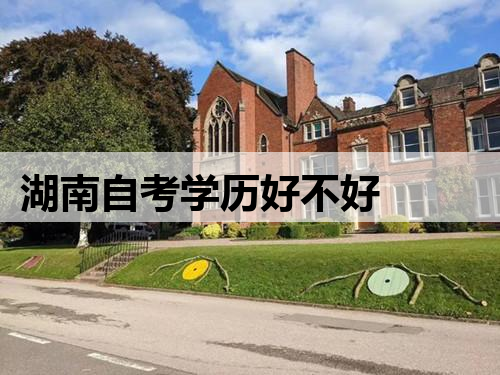 湖南自考学历好不好