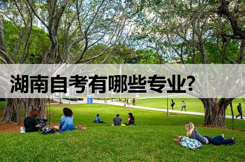 湖南自考有哪些专业?