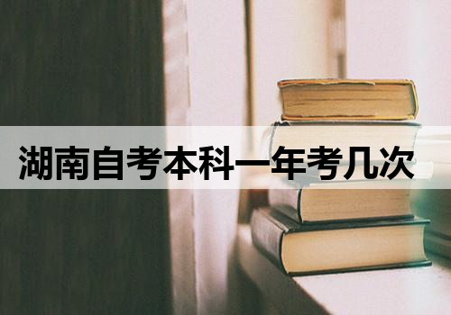 湖南自考本科一年考几次