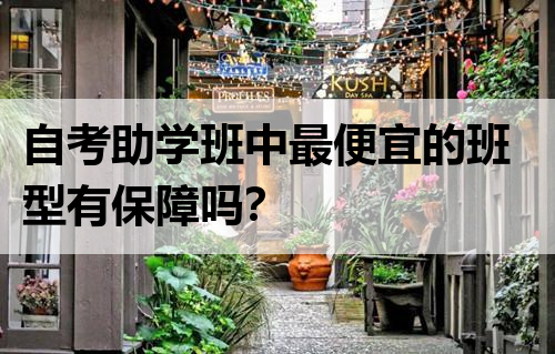 自考助学班中最便宜的班型有保障吗？