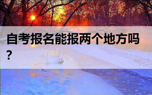 自考报名能报两个地方吗？