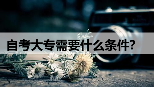 自考大专需要什么条件？