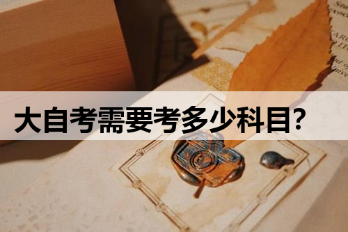 大自考需要考多少科目？