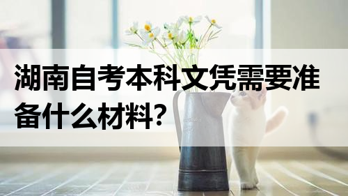 湖南自考本科文凭需要准备什么材料？